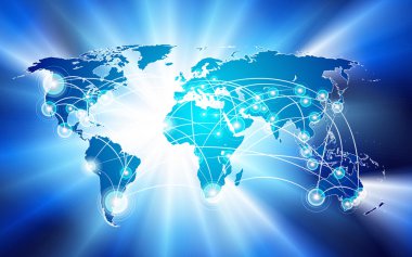 Global network connection concept clipart