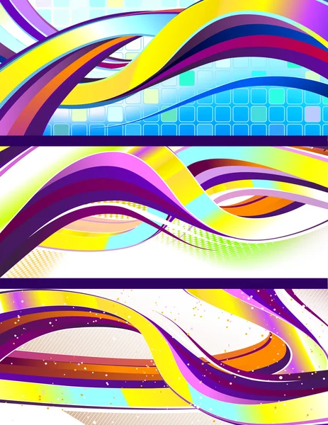 Stylish flowing abstract banners — Stock Vector