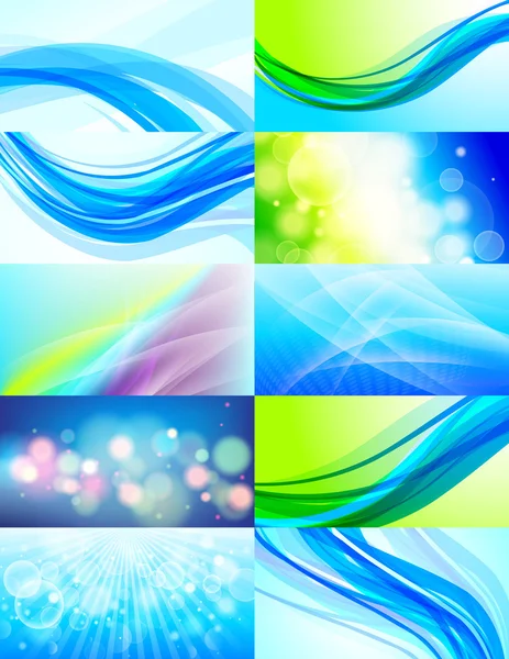 Set of 10 abstract vector backgrounds — Stock Vector
