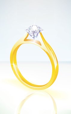 parlak bir elmas nişan yüzüğü