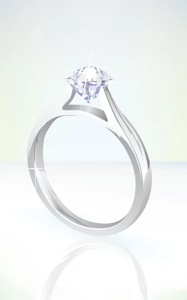 Brilhante noivado diamante — Vetor de Stock