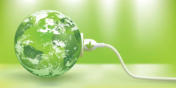 抽象的なグリーン エネルギーの概念 — ストックベクタ
