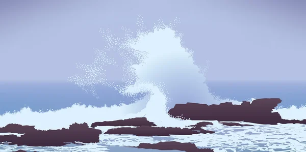 太平洋の冬の嵐 ロイヤリティフリーのストックイラスト