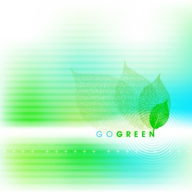 Go green abstract background clipart