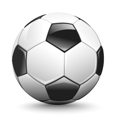 Shiny soccer ball clipart