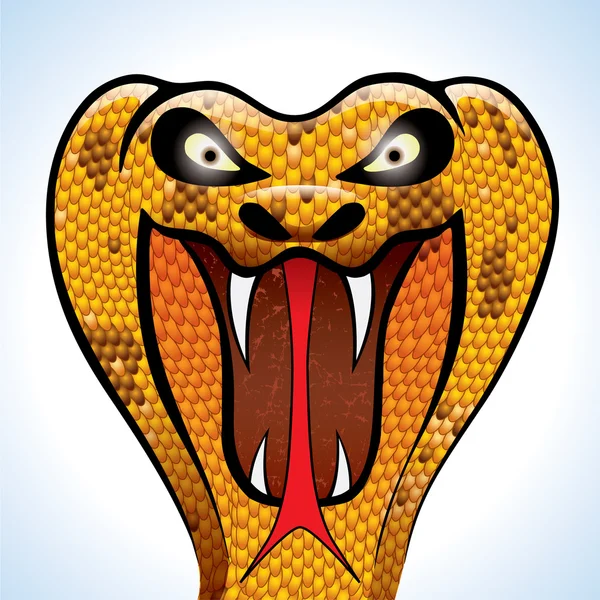 Spaventoso Cobra testa — Vettoriale Stock