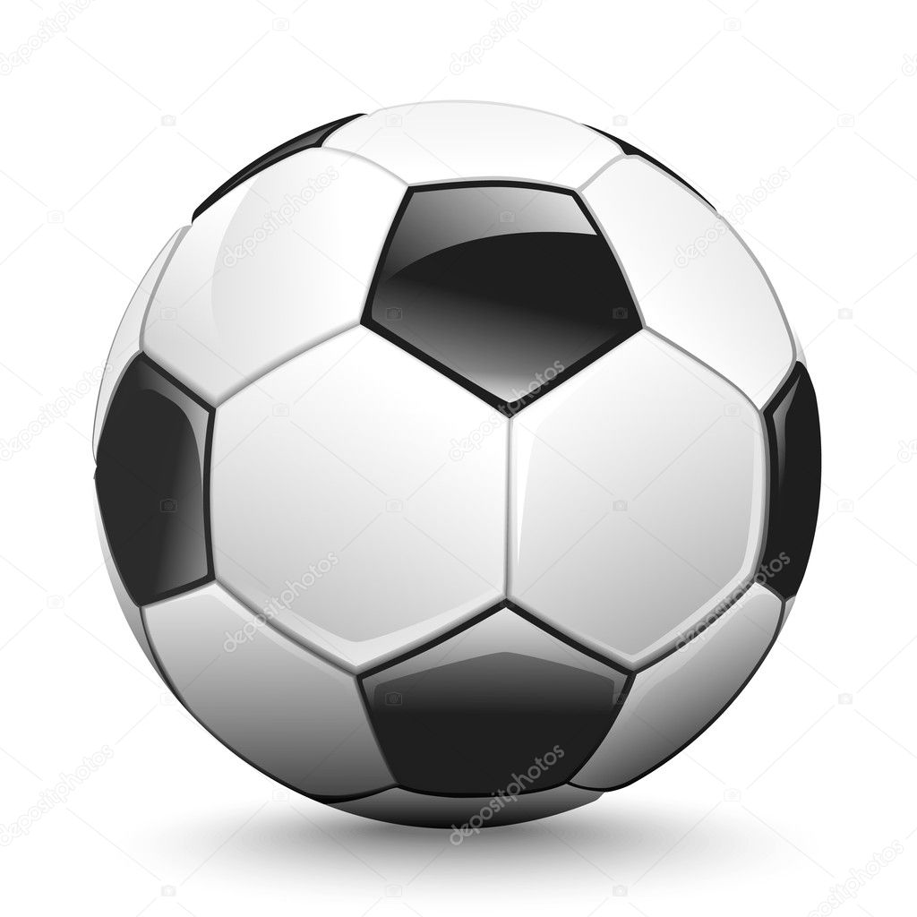 Shiny soccer ball