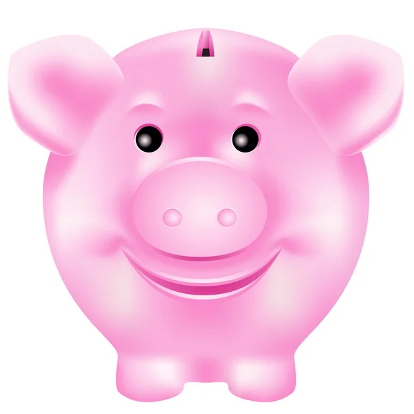 Pink piggy — Stock Vector