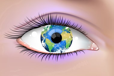 Planet Earth Eye clipart