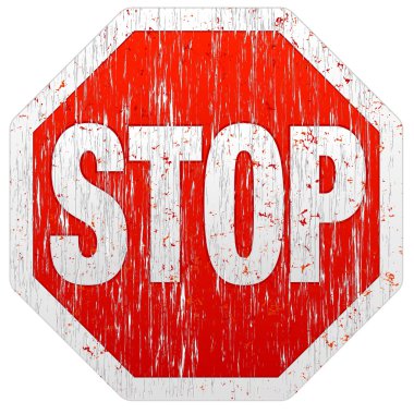 Grunge Stop Sign clipart