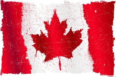 Canada grunge flag clipart