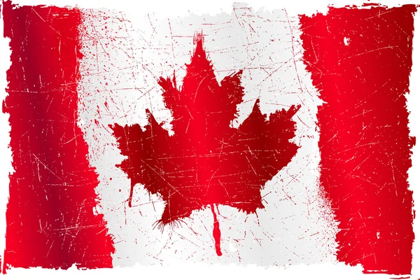 Bandera grunge de Canadá Vectores de stock libres de derechos