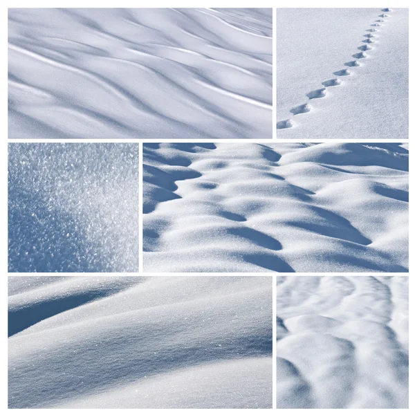 Снежный коллаж — стоковое фото