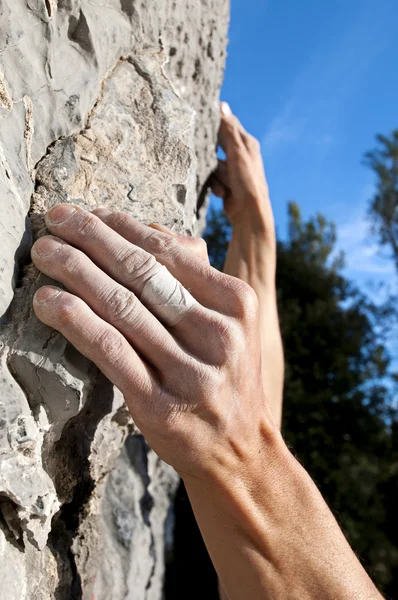 stock image Climbing on limestone