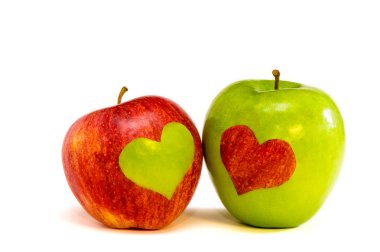 İki sevgili elma