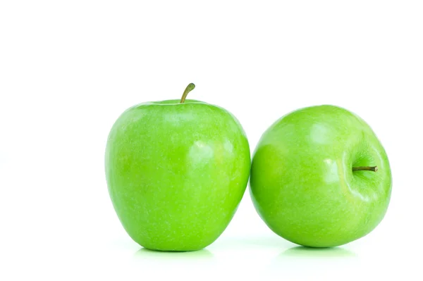 Two green apples — Stock Photo, Image