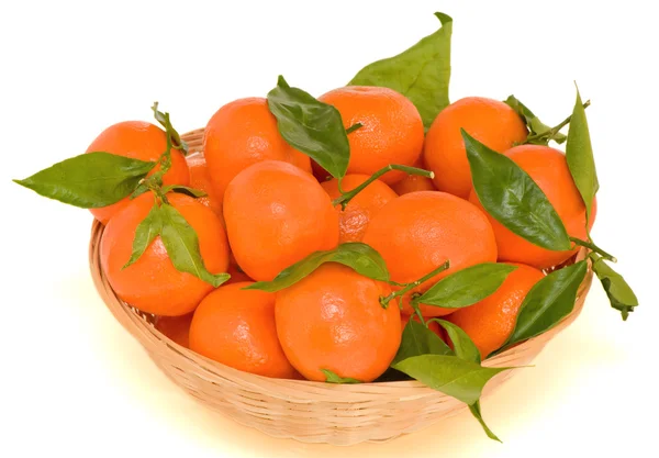 Cesta de tangerinas — Fotografia de Stock
