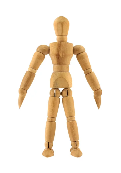 stock image Figure of a wooden man on a white background