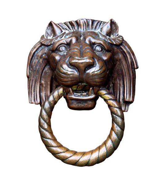 stock image Lion head ancient door handle