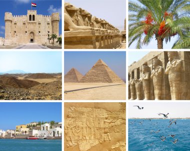 Egypt travel collage clipart