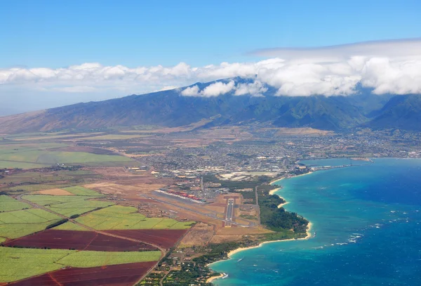 Мауи с высоты птичьего полета — стоковое фото
