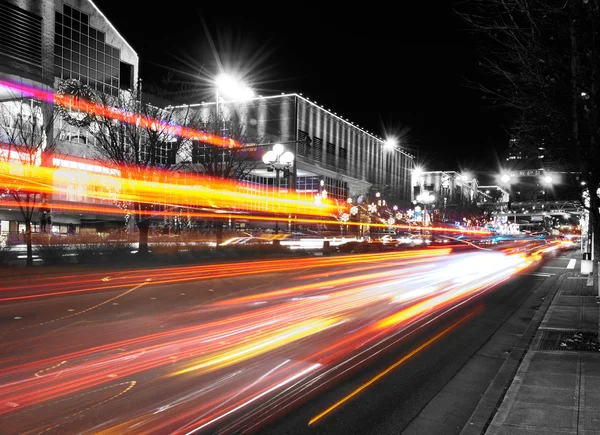 Şehir gece ışıkları — Stok fotoğraf