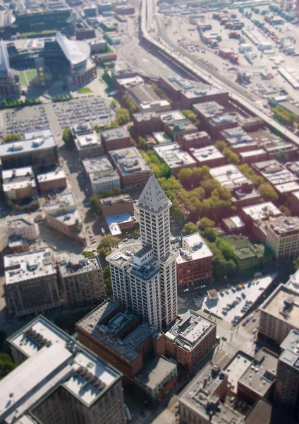 View from Columbia tower on Smith Tower — Zdjęcie stockowe