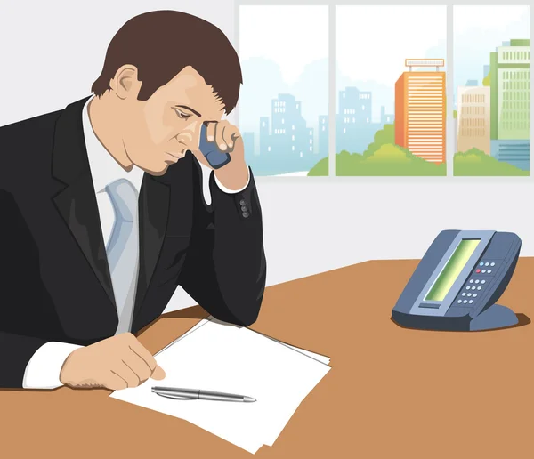 Man answering on the phone call — Stock Photo, Image