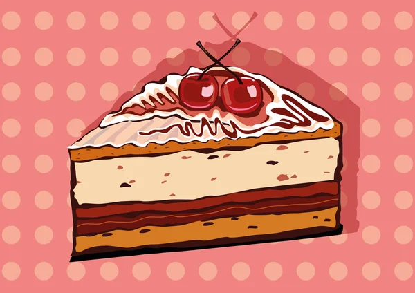 ケーキの欠片 — ストックベクタ