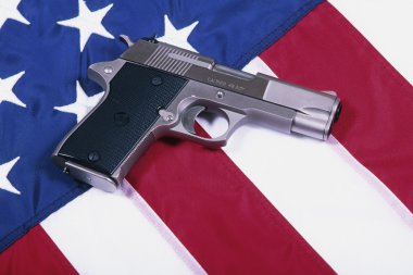 Gun and flag clipart