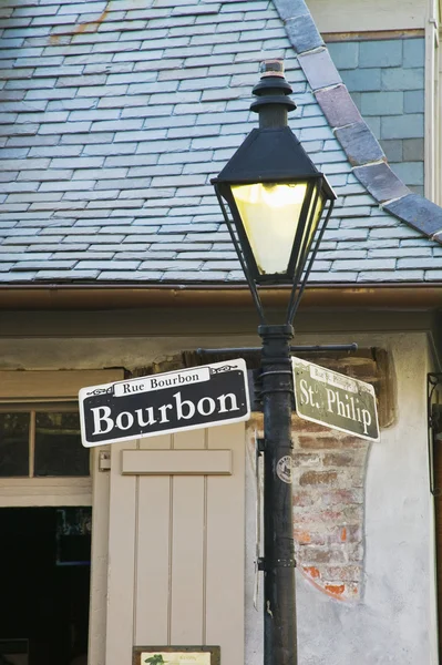 Señal de calle Bourbon — Foto de Stock