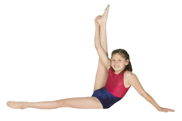 体操のポーズで 10 歳の少女 — ストック写真