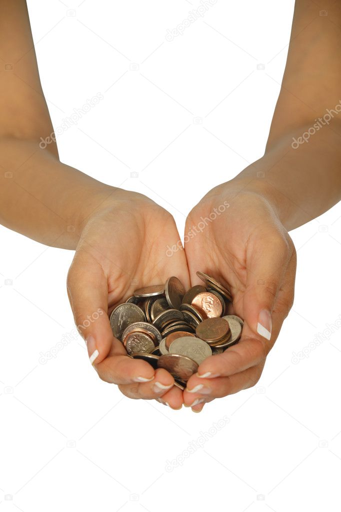 Hands holding money