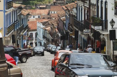 Street in Ouro Preto, Brazil clipart