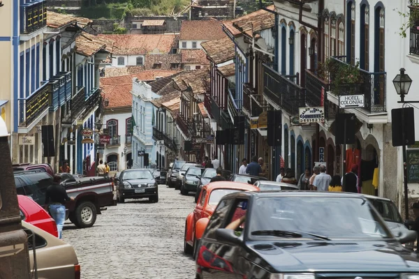 Улица в Ouro Preto, Brazil — стоковое фото