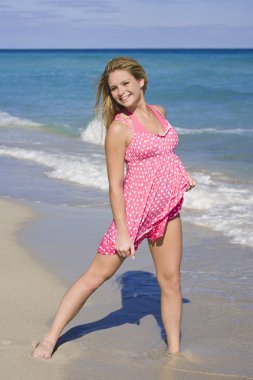 Teen on Beach clipart