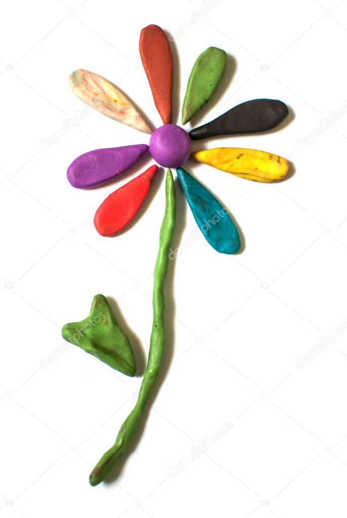 Plasticine flower.