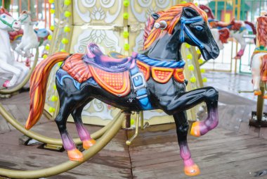 Carousel in the park of Brest clipart