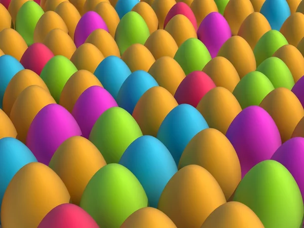 stock image Lot of colorfull easter eggs