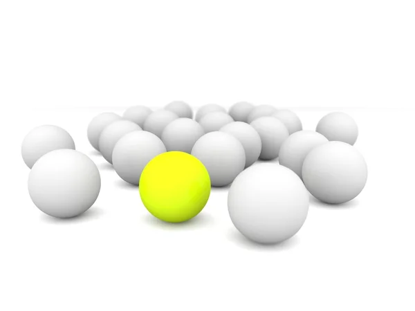 stock image Green ball of gray balls