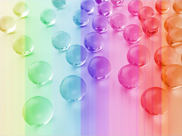 Bestreute Glaskugeln mit farbigem Hintergrund — Stockfoto