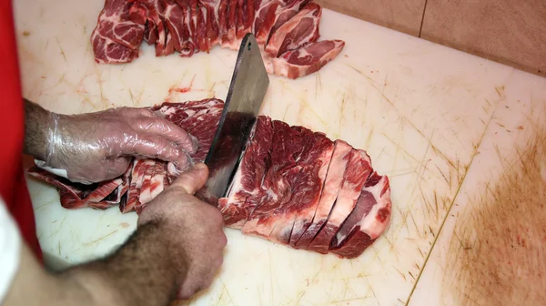 仕事で肉屋します。 — ストック写真