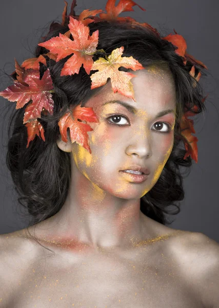 Mooie herfst gezicht — Stockfoto