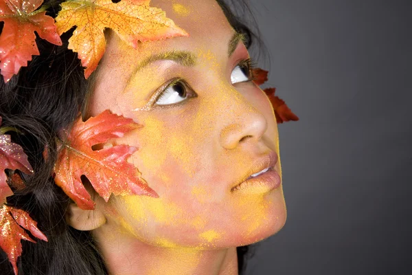 Hermosa cara de otoño — Foto de Stock