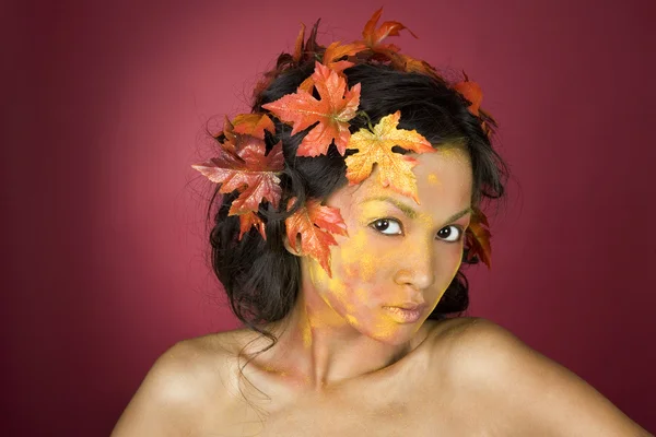 Beautiful fall face — Stock Photo, Image