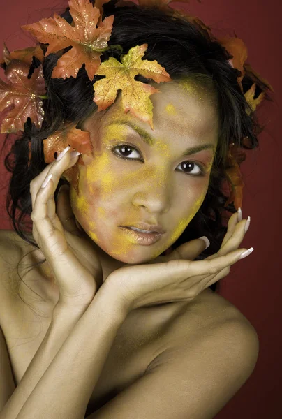 美しい秋の顔 — ストック写真