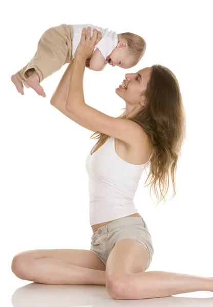 Mãe e bebê filho — Fotografia de Stock