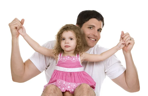 Vater mit Tochter hat Spaß — Stockfoto