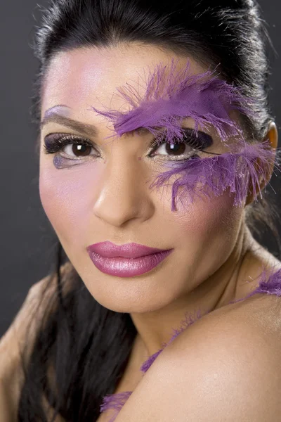 Žena v purple — Stock fotografie