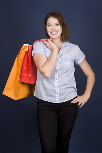 Casual woman shopping — Stock Photo, Image